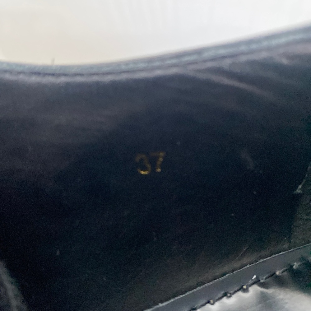 SOLD - Prada SS 2011 Black Brushed Leather Wingtip Brogues Derby Creeper 37/ - Picture 15 of 16